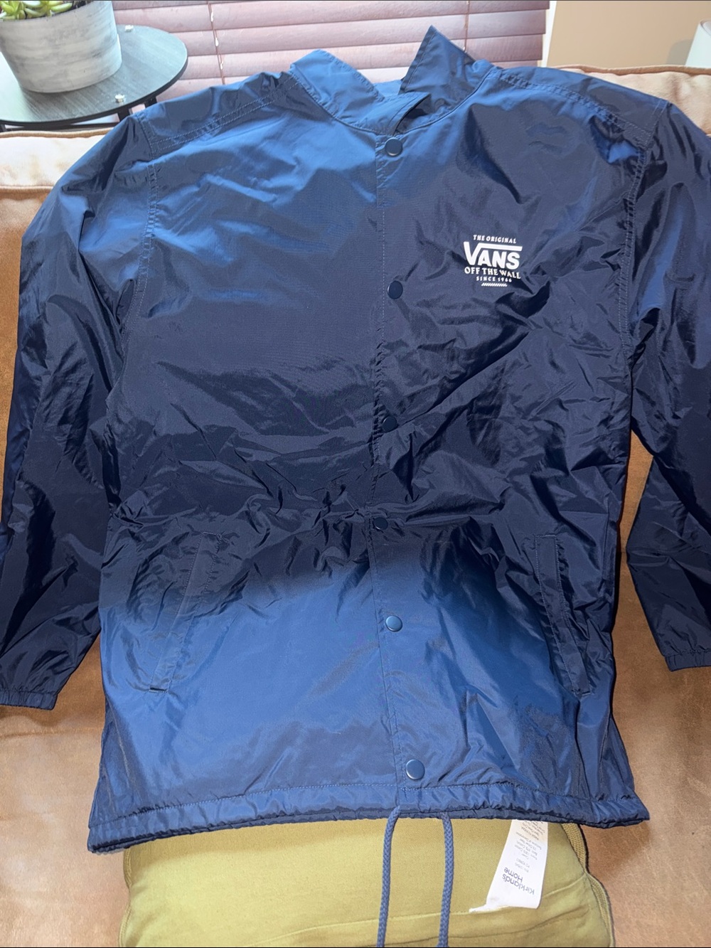Vans Navy Blue Coach Jacket with Logo